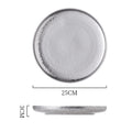 Silver with rim - 10inch