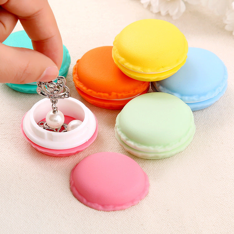 Jewelry Box Storage Macaron Storage Box Small Plastic Mini Multifunctional Desktop Cosmetic Jewelry Box Wholesale