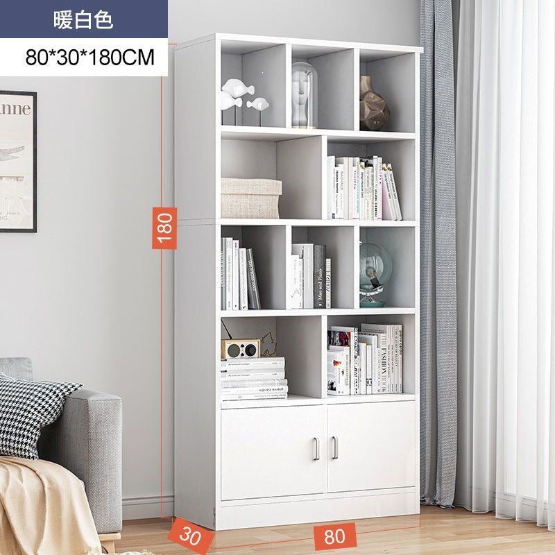 Bookshelf floor-standing storage rack living room for home wall-mounted storage cabinet storage cabinet office filing cabinet simple bookcase