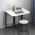 Foldable dining table set - space-saving, multi-functional, portable table and chairs for small apartments - rectangular dining table with four chairs