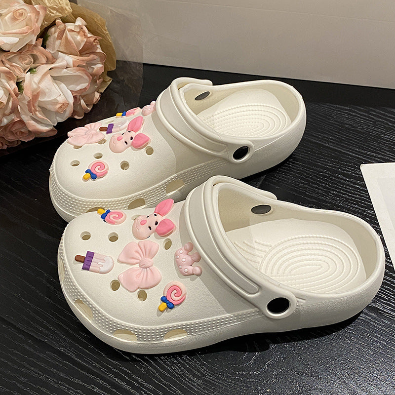 Eva cute clogs for women summer2023new arrivaloutwear beach thick sole home non-slip toe cap sandals