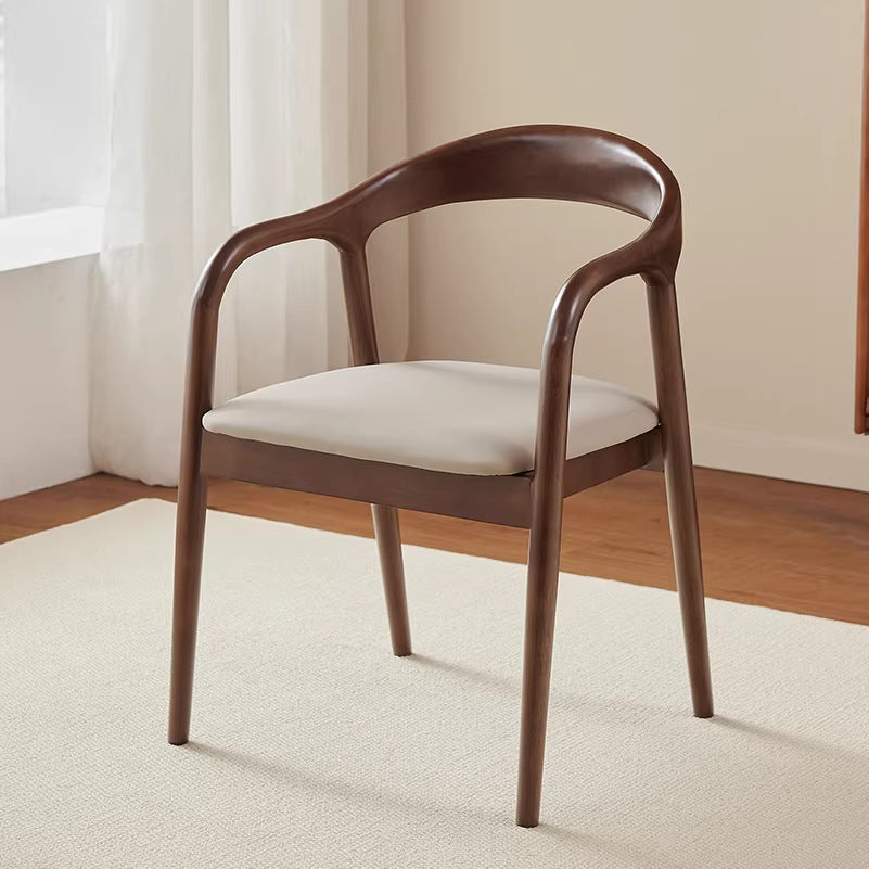 Designer ash back dining chair scandinavian solid wood book chair armrest seat study chair horn chair president chair