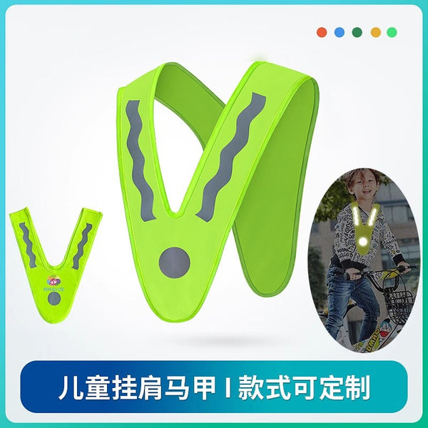 Pullover School Night Strap Children's Reflective Vest Children's Reflective Pendant Shoulder V Triangle Reflective Vest