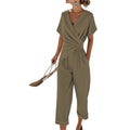 summer new arrivals: women's fashion - european & american style, export quality. stylish, casual, and comfortable criss-cross v-neck short sleeve set