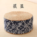 Straw mat thickened futon tatami cushion living room for home low stool round bay window small stool footrest seat
