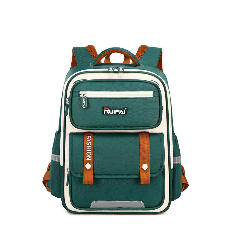 Rui brand children's backpack for grades 3-6 to reduce the burden, multi-compartment manufacturers wholesale cloud schoolbag boys' primary school spine bag