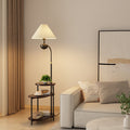 Nordic floor lamp living room 2025 new style sofa lamp multi-layer storage decorative ornament coffee table lamp bedroom bedside lamp