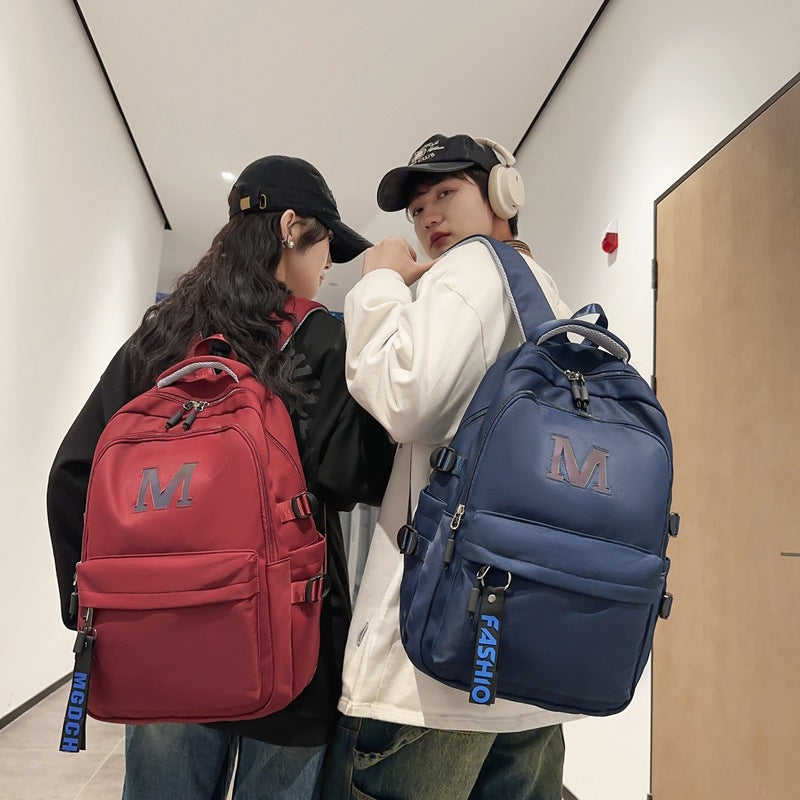 New large-capacity night reflective backpack, junior high school and high school students schoolbag waterproof, wear-resistant and lightweight computer bag