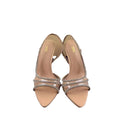 Za 2024 summer new women's shoes - natural color, glossy embellished high heel stiletto sandals with transparent pointed toe