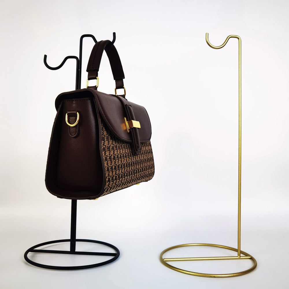 Simple double hook bag rack bag display rack floor-standing men's and women's handbag support bag rack display props jewelry rack