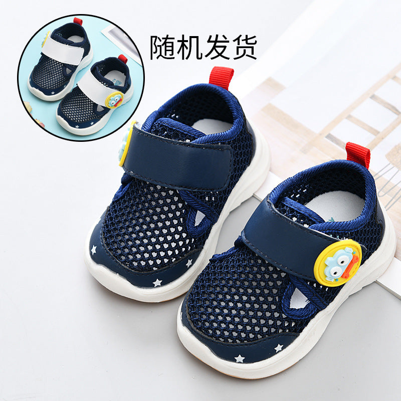 Kids' spring/autumn  collection: girls' breathable soft-soled baby shoes, boys' athletic shoes, and first walker shoes
