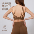 European and american sexy camisole sports bra for women - shockproof, beautiful back, yoga tank top, elastic, breathable sports bra for running