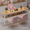 Nail art table nail art table and chair suit light luxury internet celebrity economical single japanese style imitation marble double single table