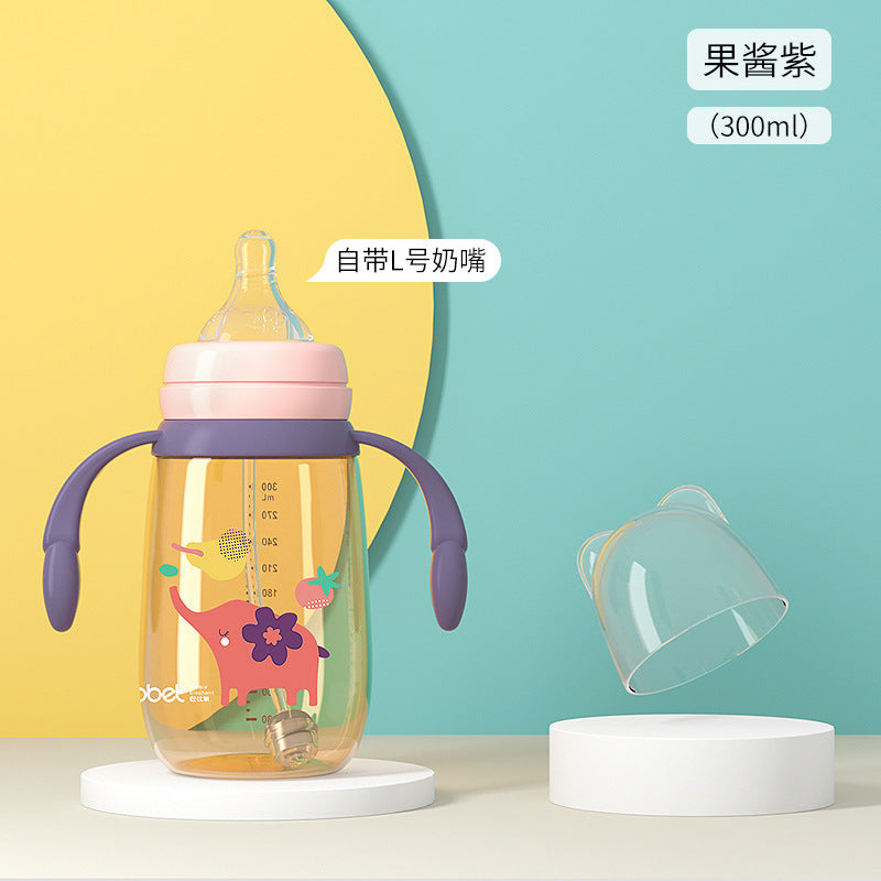 Ppsu baby bottles for toddlers: drop-resistant, anti-choke, sippy cup for ages 1-3+