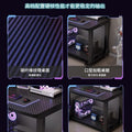 Carbon fiber computer desk - all-in-one desktop gaming table for home, multi-tier office desk, small apartment mobile study table