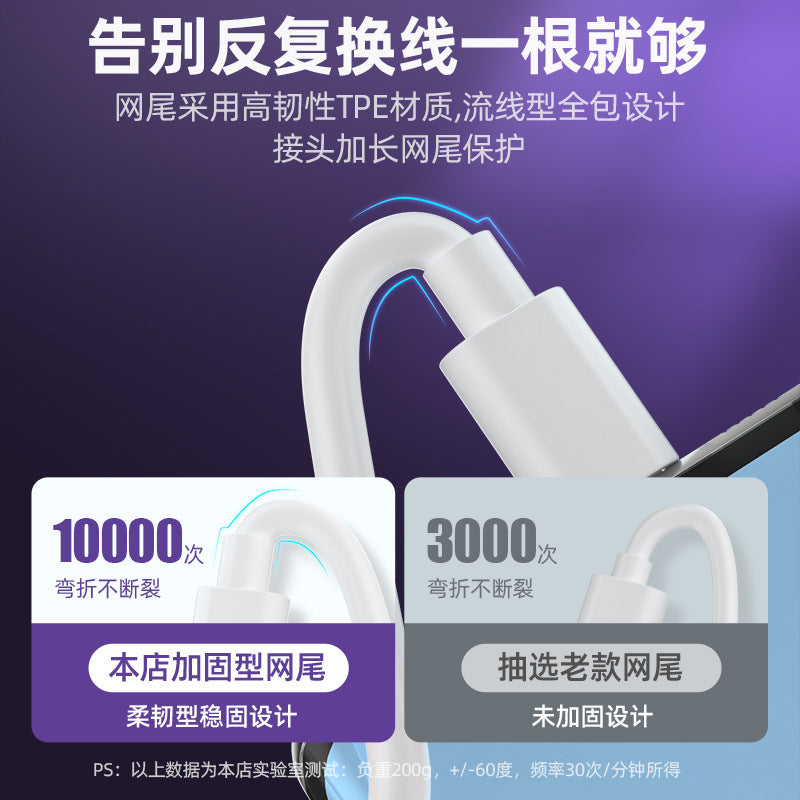 5a fast charging data cable, type-c super fast charging, compatible with android, iphone, huawei, xiaomi phones, 6a charging cable