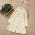 Girls'  chanel-inspired knit fall/winter dress - new stylish baby & kids princess sweater dress, chanel style