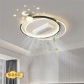 new bedroom light with fan, bladeless fan, voice control, master bedroom ceiling integrated, silent living room fan light