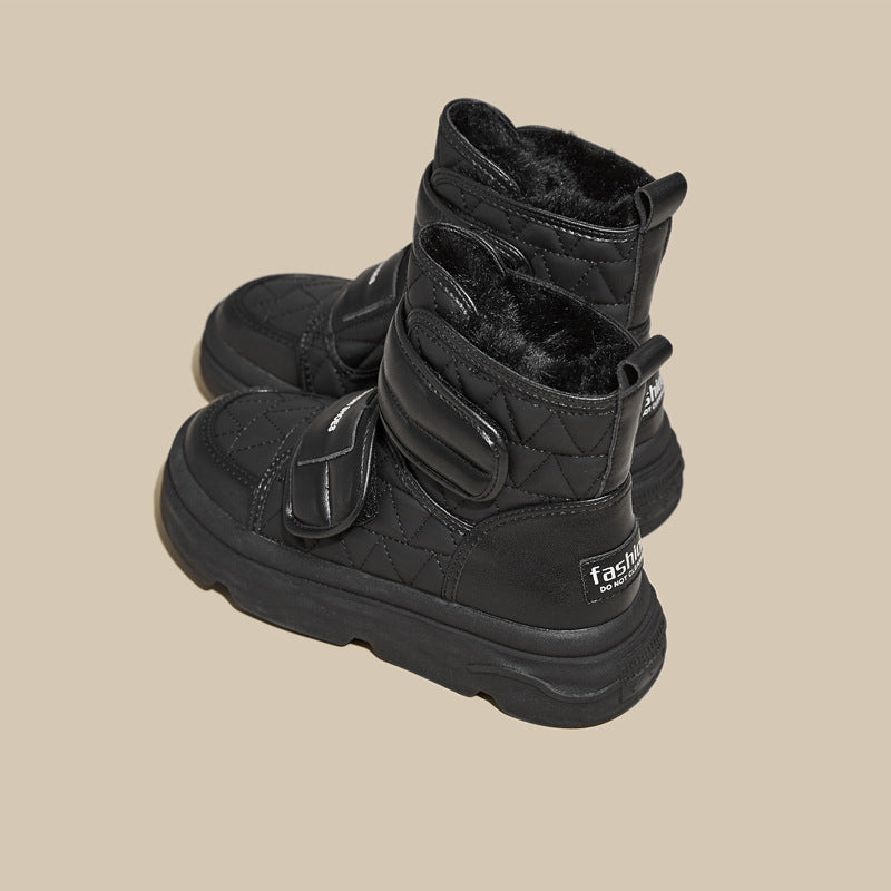 Trendy snow boots for women - new 2026 winter collection: fleece-lined, waterproof, non-slip, extra thick, warm, northeast china-style cotton boots