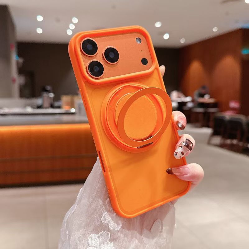 17 mobile phone case rotating stand 360 matte skin feel suitable for iphone 16 high-end pivot 11 apple 15pro