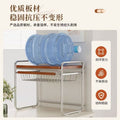 Vintage-style microwave oven shelf with pull-out basket, kitchen countertop organizer, rice cooker desktop storage rack