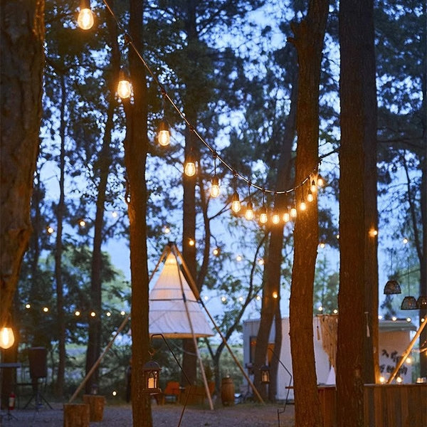 LED light string S14 ambient light outdoor camping waterproof decorative light homestay dress up canopy tent courtyard chandelier