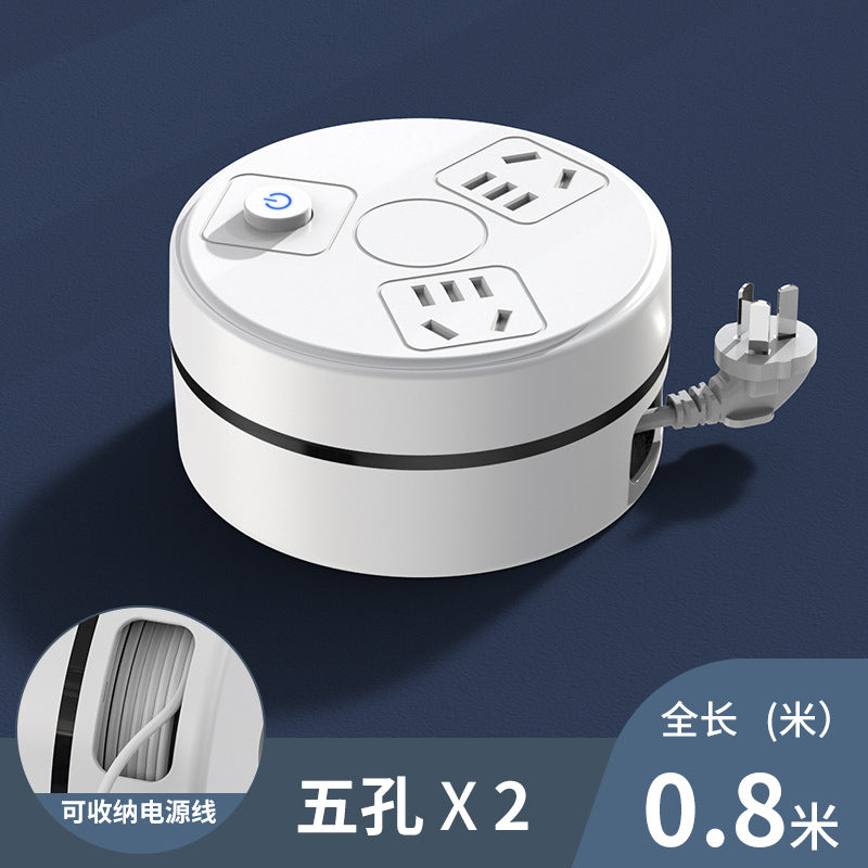 Retractable power strip with cord, multi-purpose extension cord, long cord, multi-function socket panel, multi-outlet with usb charging ports