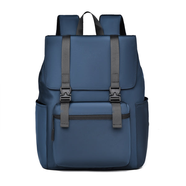 Simple and stylish backpack Large capacity trendy leather film Laptop bag College student casual backpack