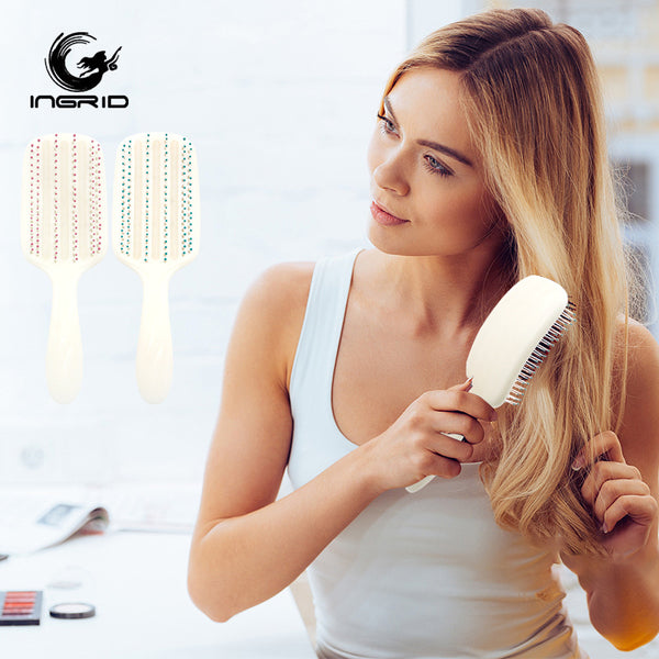 Factory direct sales massage cleaning comb double comb teeth round comfortable care comb hair comb wet and dry ABS comb