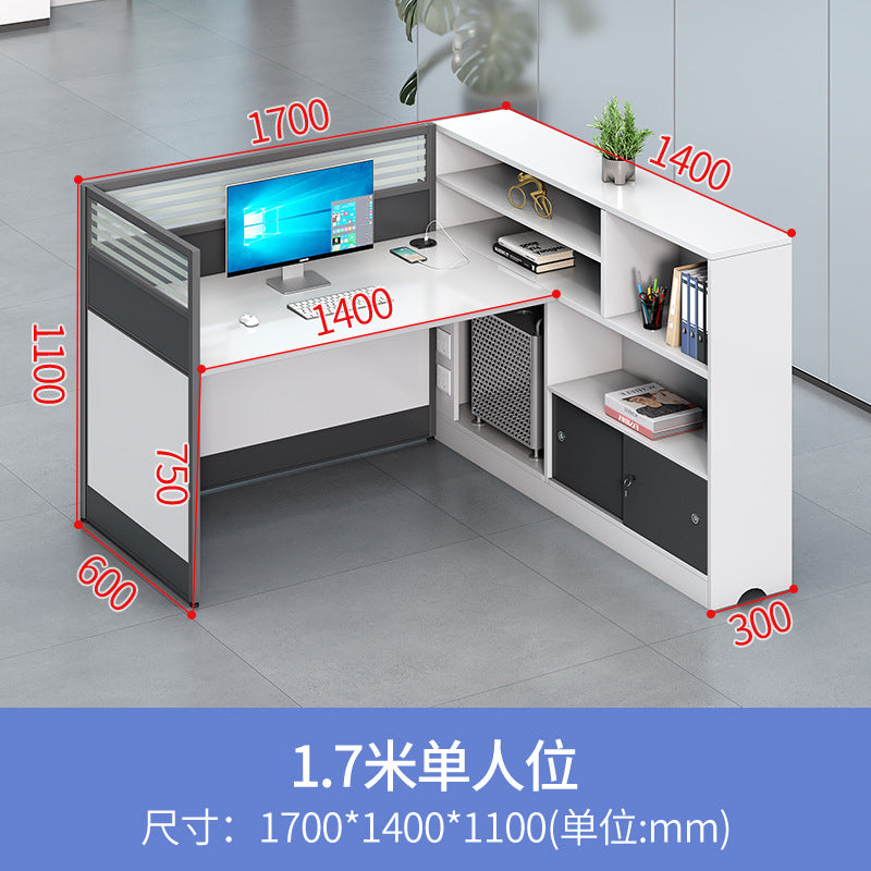 Office desk and chair set for staff, financial employees, and workstations - 2/4 seater facing desk office table