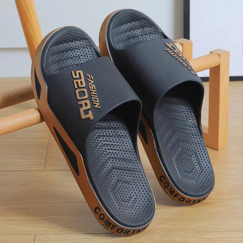 New arrivalfashion slippers men's summer breathable shit-feeling soft bottom home sandals outdoor trendy beach shoes wholesale