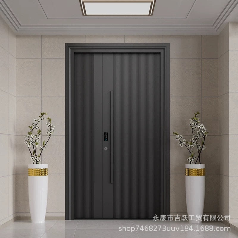 Cast aluminum door, entrance door, anti-theft door, finely carved cast aluminum door, double door, sub-door, class a entrance door, anti-theft door