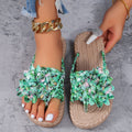 2025 summer new arrival: plus-size women's sandals, beach shoes, woven shoes, minimalist fashion flip-flops and slides for export