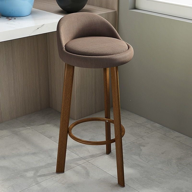 Bar stool, light luxury modern minimalist design, backrest included, bar-specific chair, high stool for home use, bar chair, solid wood