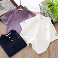 Boys' short-sleeve t-shirt summer collection : new lightweight polo shirt with turn-down collar for stylish boys - yh