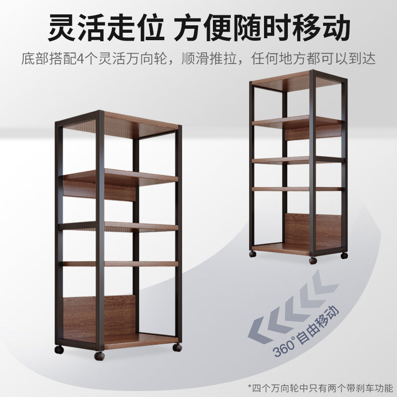 Shelf Shelf Floor-to-ceiling movable multi-layer household living room display rack Supermarket warehouse Balcony storage rack