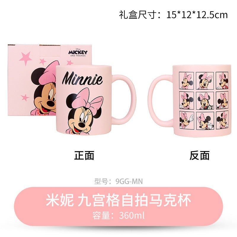 Ceramic cup gift box mug with lid with spoon coffee cup holiday gift box cartoon cup cute water cup