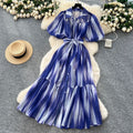 Blue and white