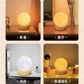 Desktop rgb moon night light - bedside bedroom usb plug-in moon lamp with switch - mini table lamp - fcc certified