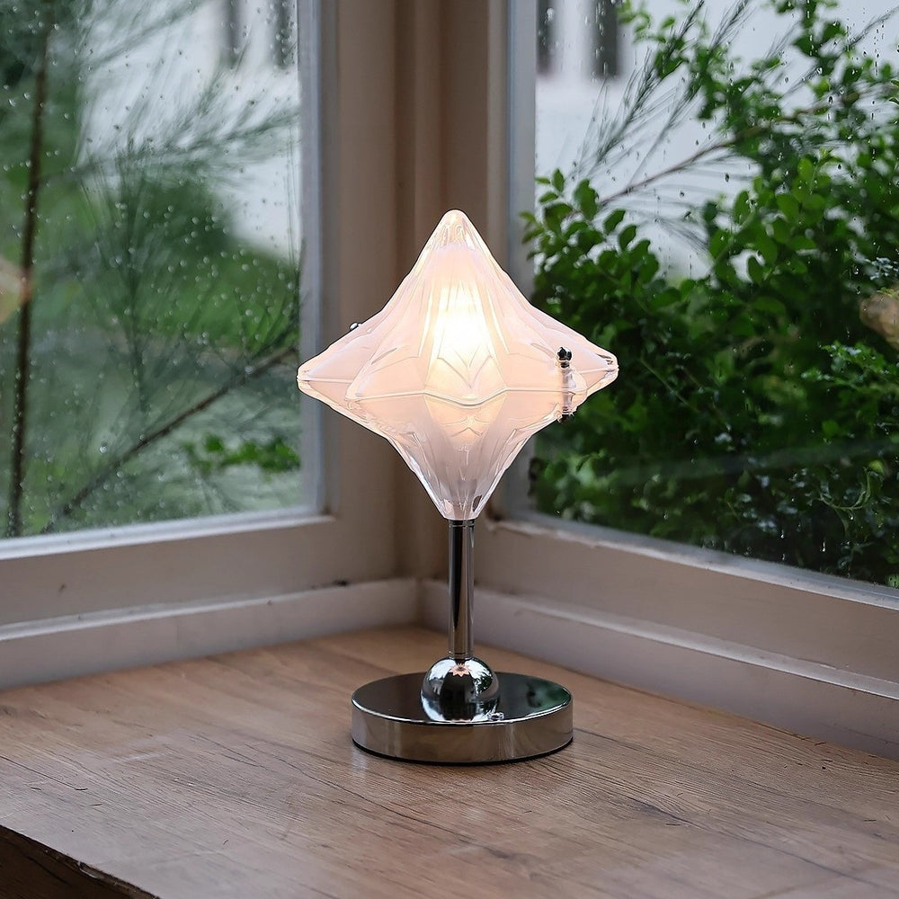 Rechargeable star table lamp bauhaus retro glass atmosphere bedside lamp bedroom gift desk decoration night light