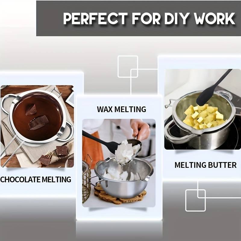 Chocolate melting pot stainless steel water bath heating container melting bowl cheese butter melter baking tool