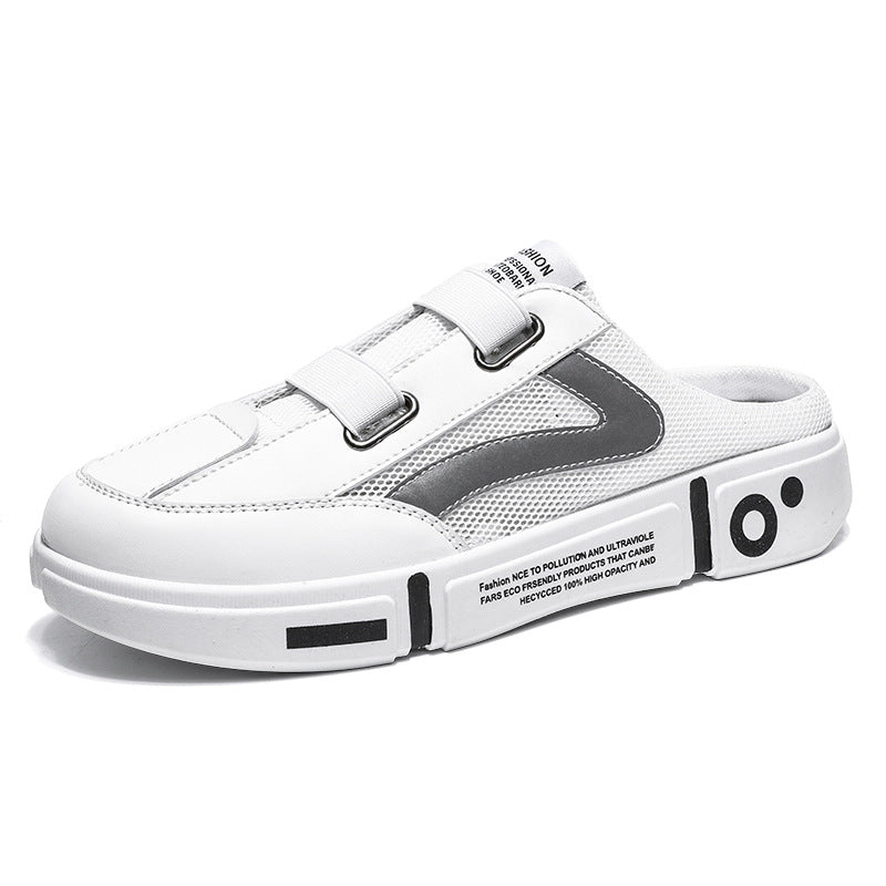 2025 new men's half-slippers: trendy summer backless slip-ons, perfect for casual wear and beach