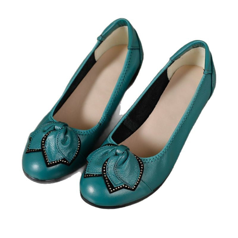 【clearance sale】new summer women's leather shoes - soft leather, soft sole, wear-resistant, breathable, waterproof, odor-resistant, and suitable for indoor wear