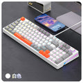Raiku gk98 illuminated wired rgb mechanical keyboard - 98-key layout, customizable gaming, esports, blue switches, with knob