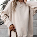 cross-border e-commerce european and american women's clothing: new summer collection - fashionable round neck, relaxed fit, slim-fit long sleeve sweatshirt set