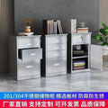 Stainless steel low cabinet office file cabinet document storage cabinet tool organizer cabinet cupboard drawer with lock filing cabinet