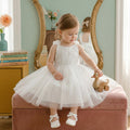 Girls' formal dress cross-border e-commerce vest dress with back bow, jacquard puffy skirt, birthday princess dress - ready stock wholesale