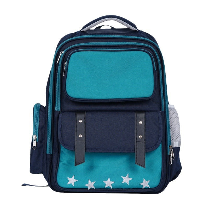 New elementary school backpacks for boys and girls, grades 1-6, preppy british style, lightweight, spine-protecting kids' backpacks - wholesale