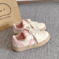 Thick soleeasiest for match german training white shoes women 2026new arrivalsummerniche styleretro leather surface heightened sports casual sneakers
