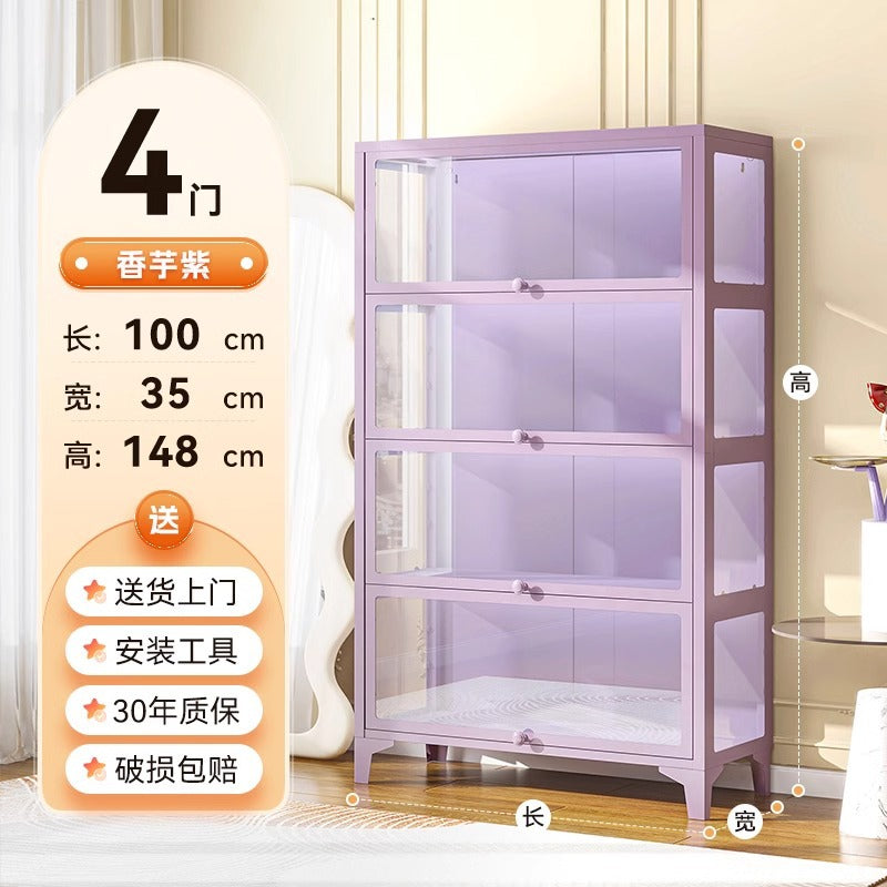 Figure display cabinet glass display cabinet model display rack steel storage cabinet for home dustproof collection storage cabinet